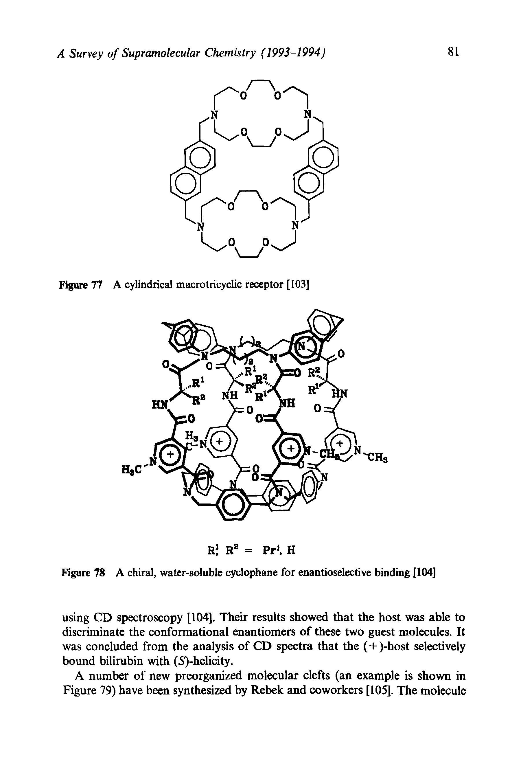 Figure 78 A chiral, water-soluble cyclophane for enantioselective binding [104]...