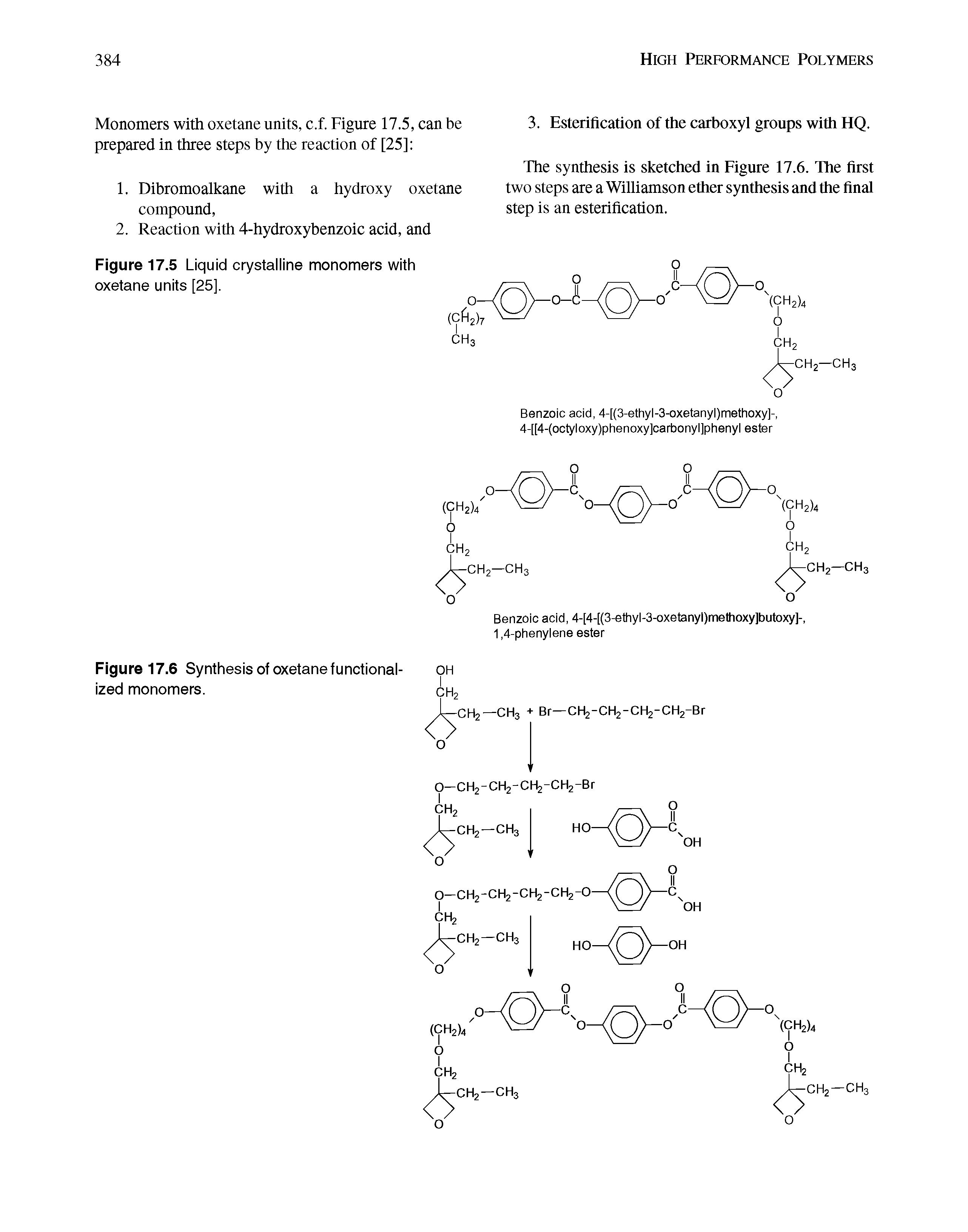 Figure 17.5 Liquid crystalline monomers with oxetane units [25],...