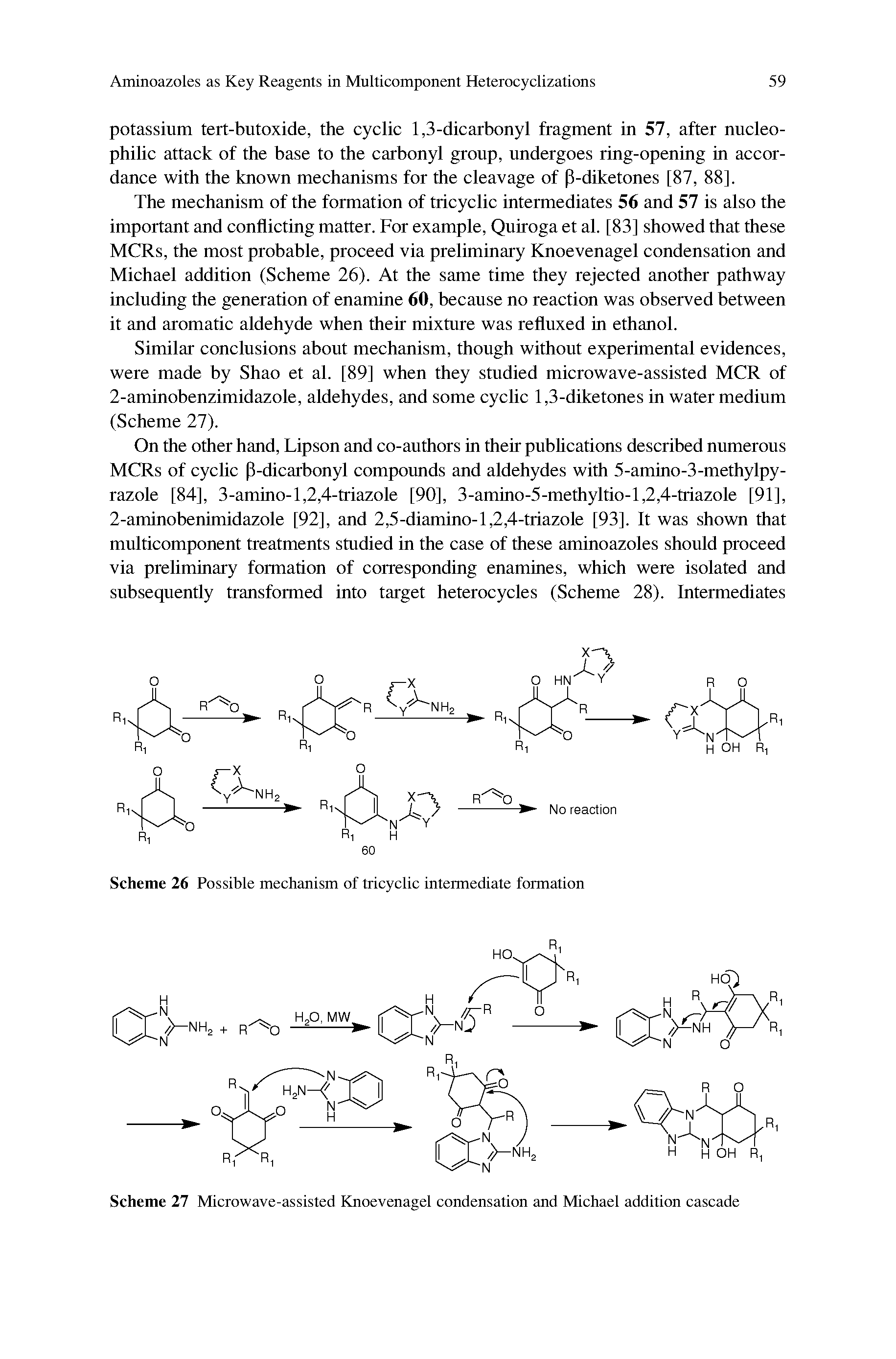 Scheme 26 Possible mechanism of tricyclic intermediate formation...