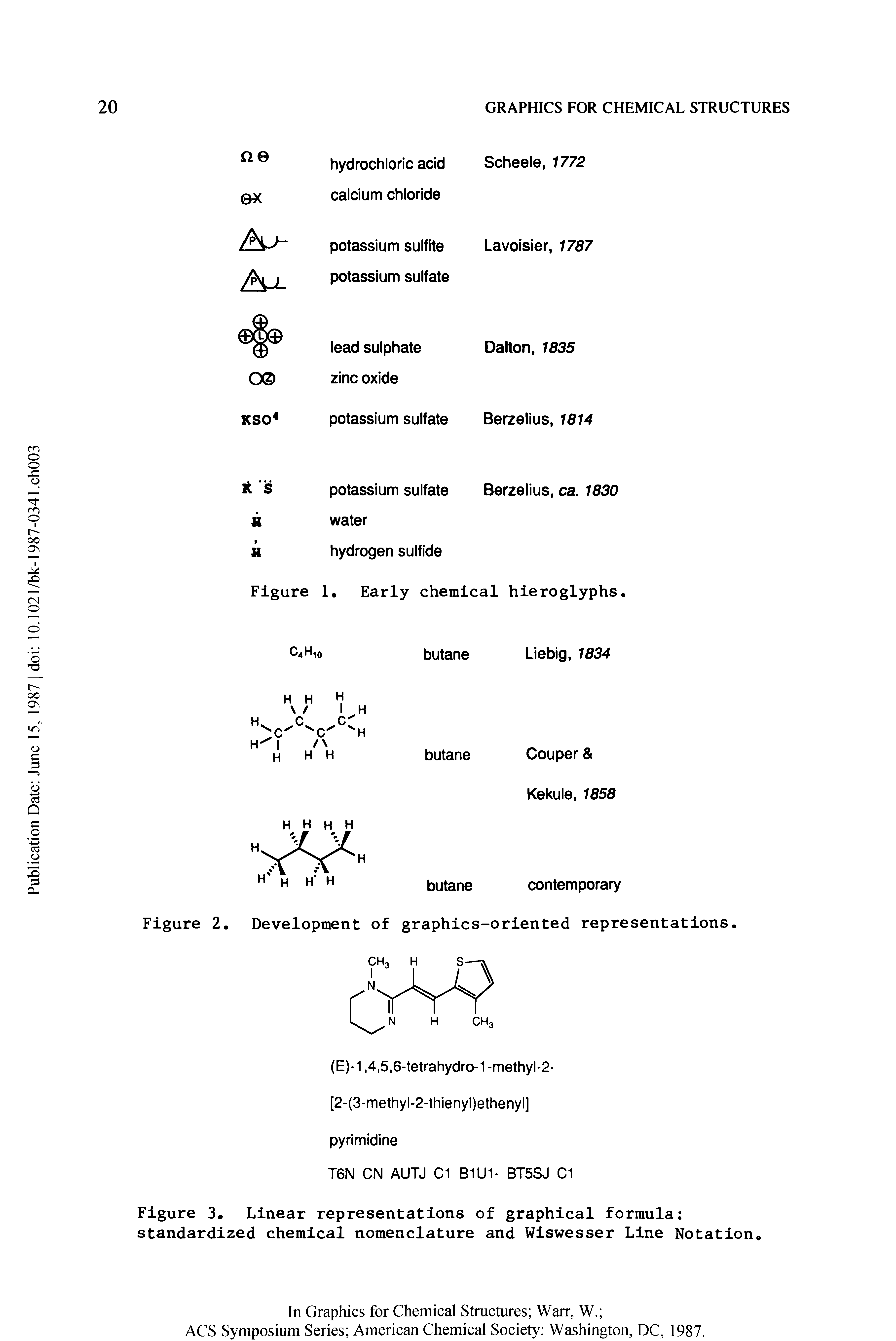 Figure 3. Linear representations of graphical formula standardized chemical nomenclature and Wiswesser Line Notation ...