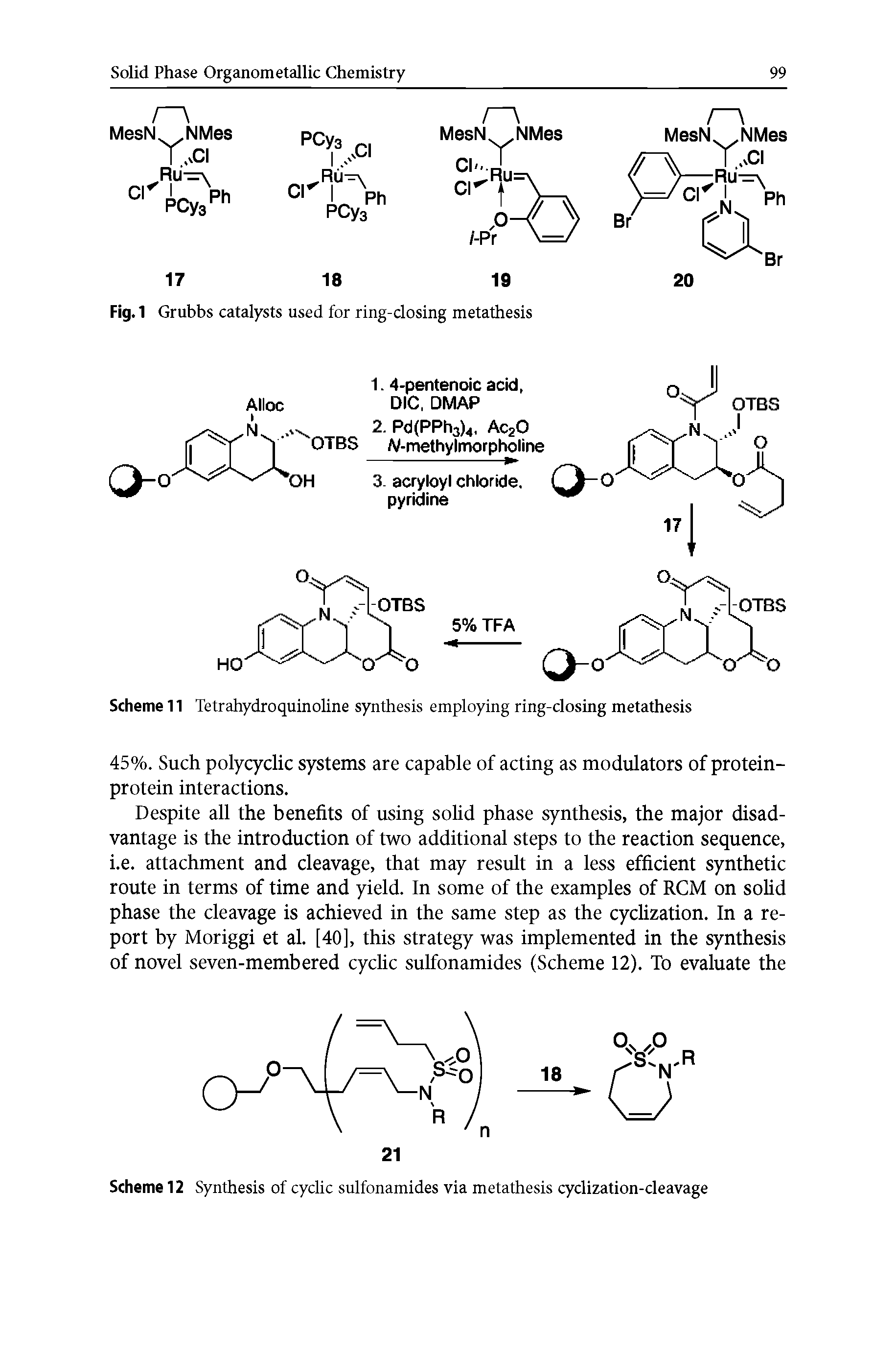 Scheme 11 Tetrahydroquinoline synthesis employing ring-closing metathesis...
