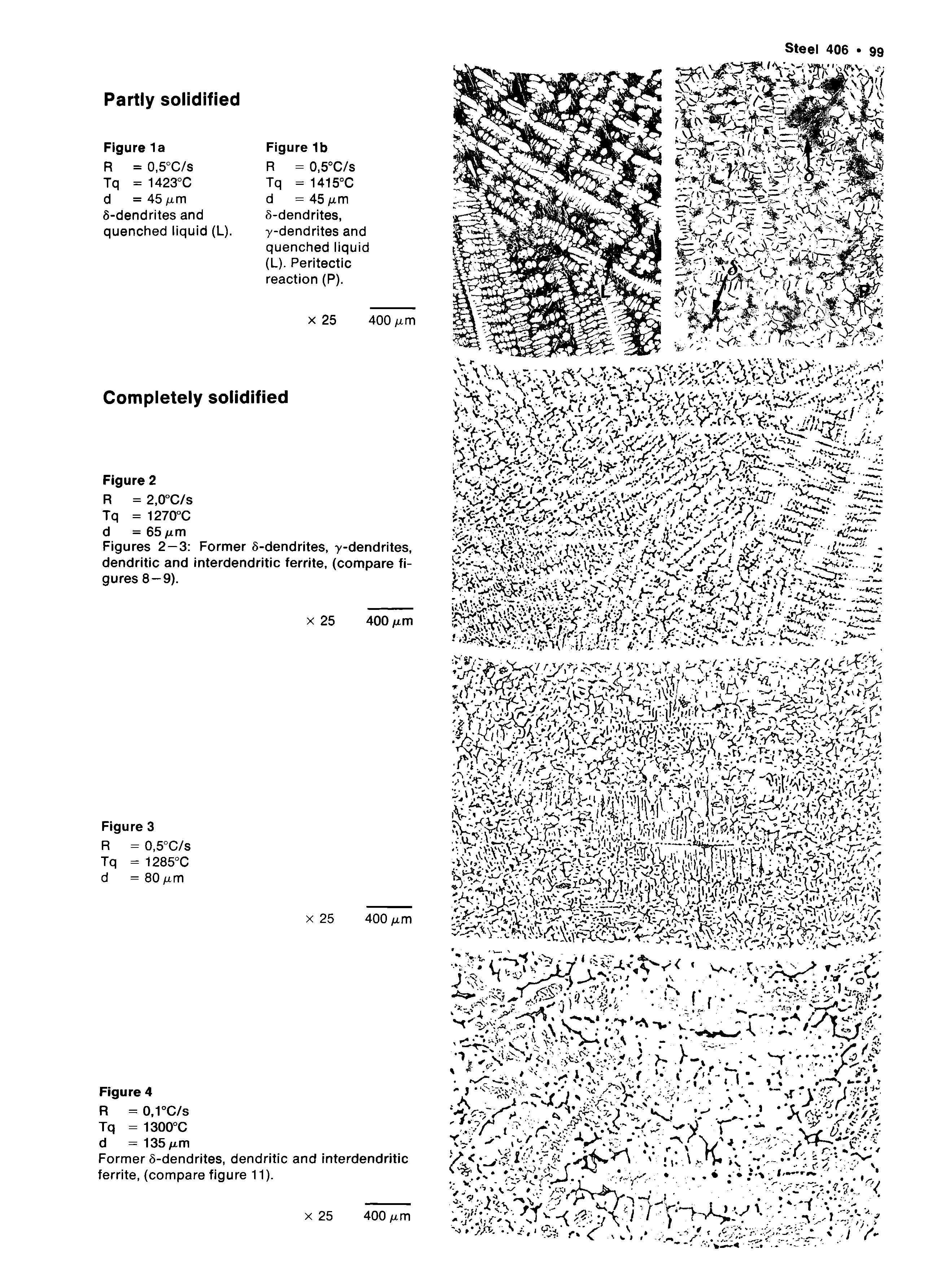 Figures 2—3 Former 8-dendrites, y-dendrites, dendritic and interdendritic ferrite, (compare figures 8 — 9).
