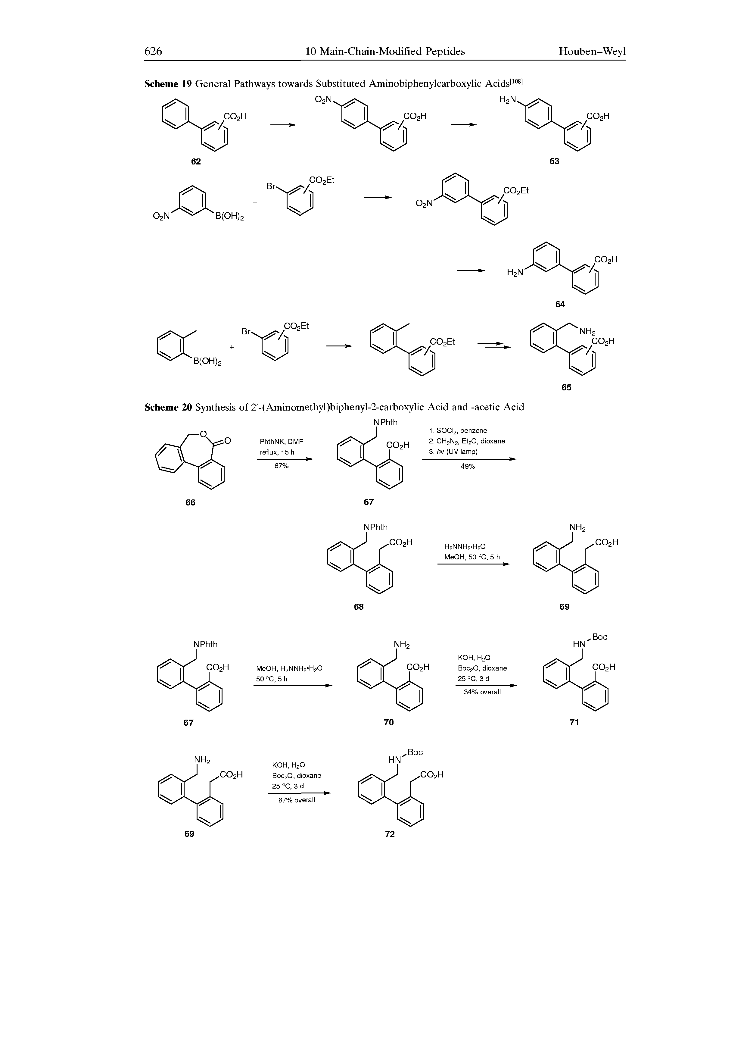 Scheme 20 Synthesis of 2 -(Aminomethyl)biphenyl-2-carboxylic Acid and -acetic Acid...