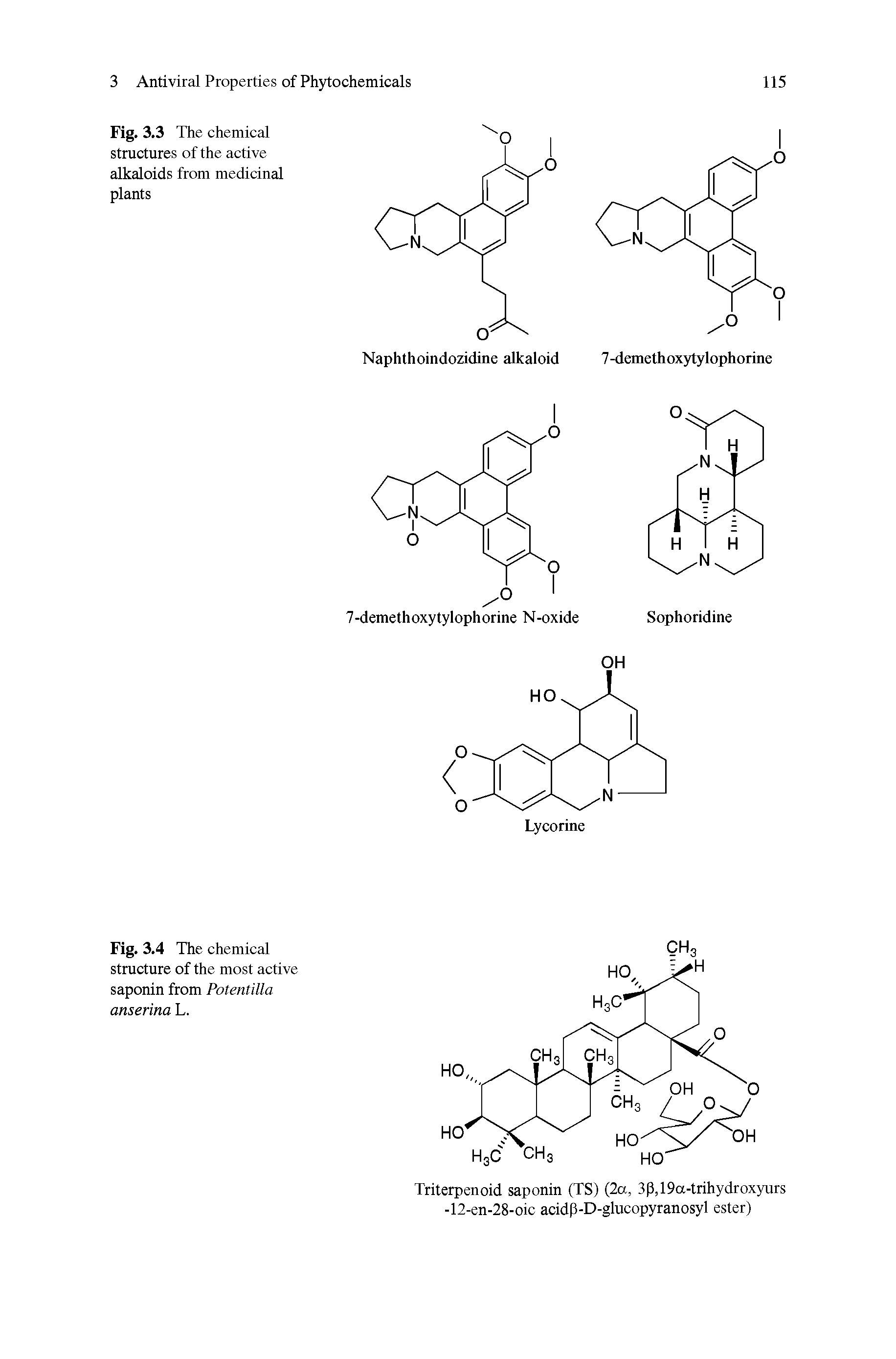 Fig. 3.4 The chemical structure of the most active saponin from Potentilla anserina L.