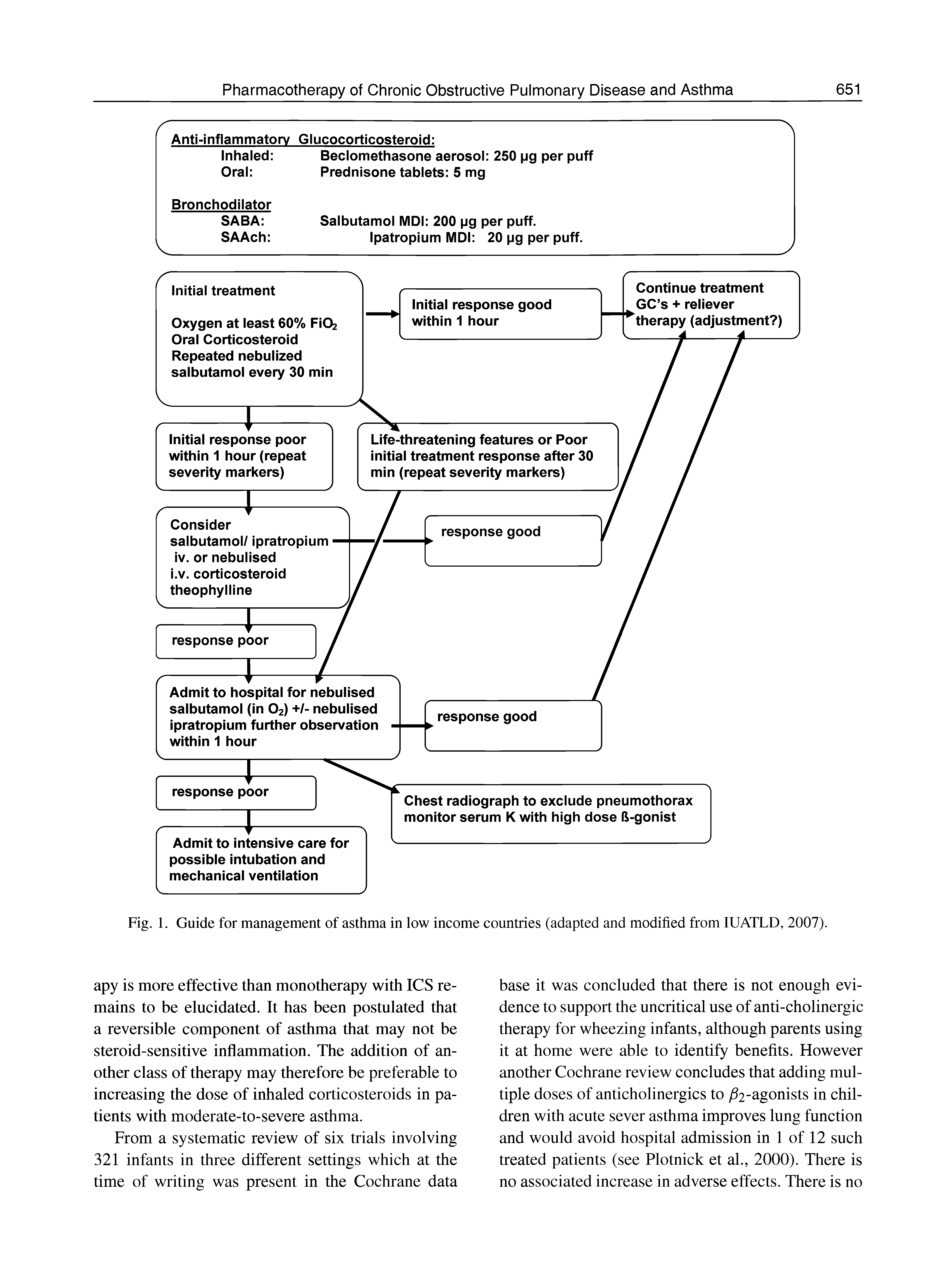 Fig. 1. Guide for management of asthma in low income countries (adapted and modified from lUATLD, 2007).