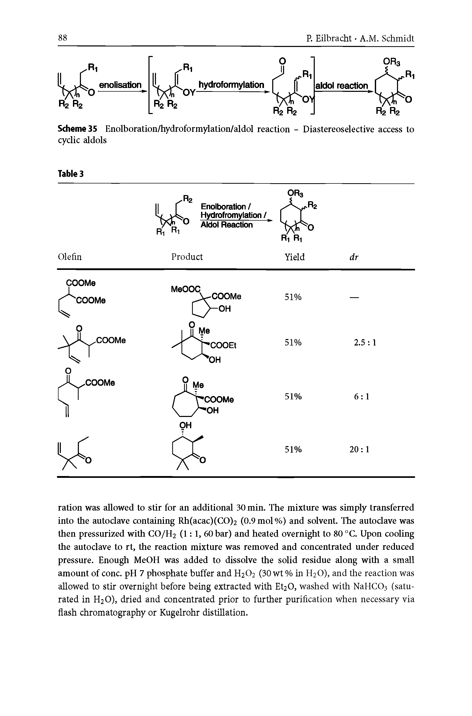 Scheme 35 Enolboration/hydroformylation/aldol reaction - Diastereoselective access to cyclic aldols...