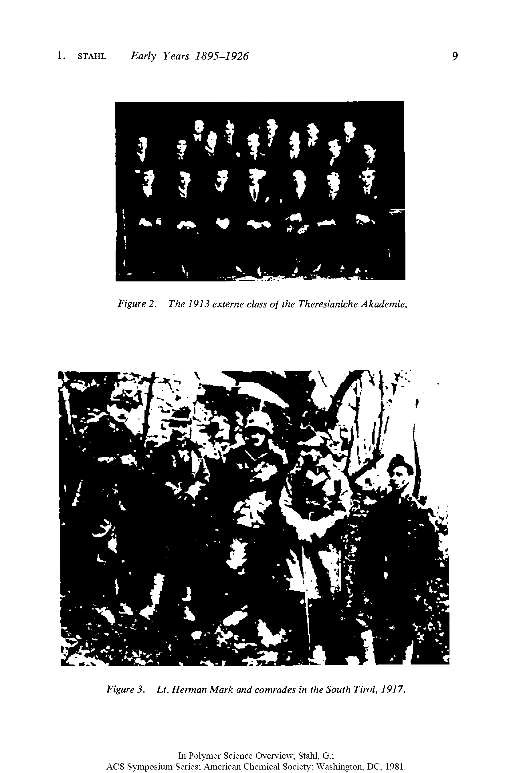 Figure 3. Lt. Herman Mark and comrades in the South Tirol, 1917.