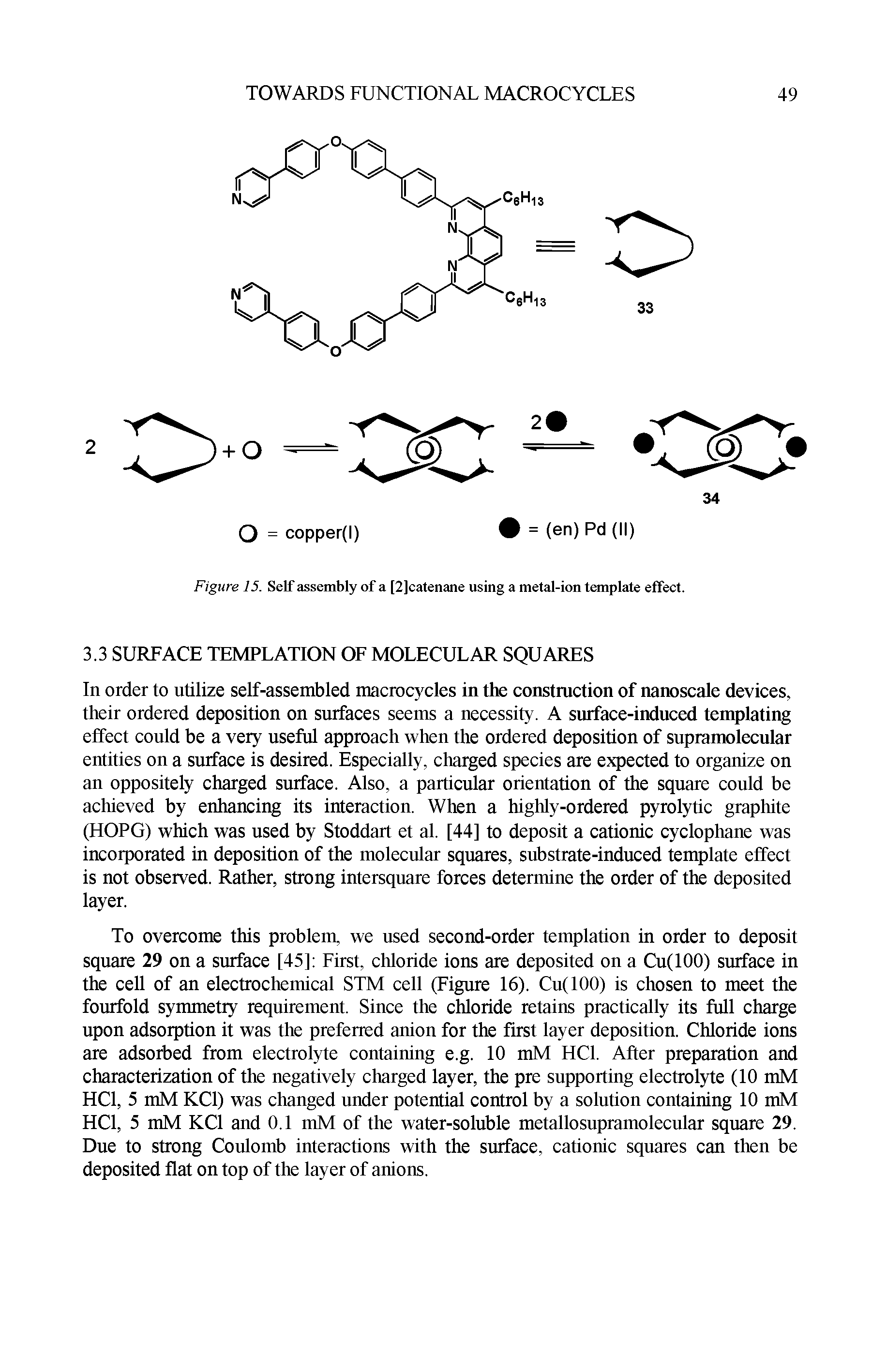 Figure 15. Self assembly of a [2]catenane using a metal-ion template effect.