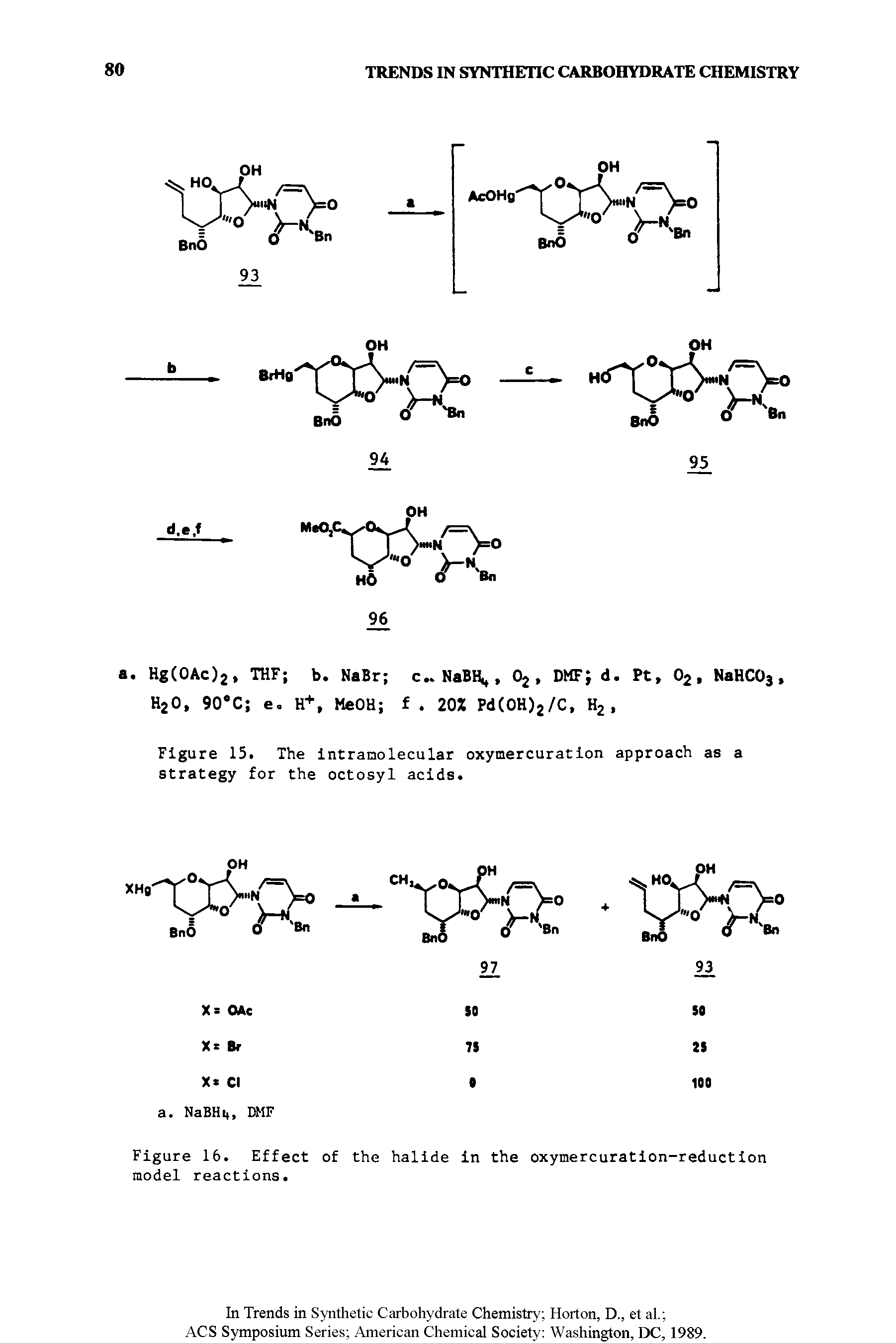 Figure 15. The intramolecular oxymercuration approach as a strategy for the octosyl acids.