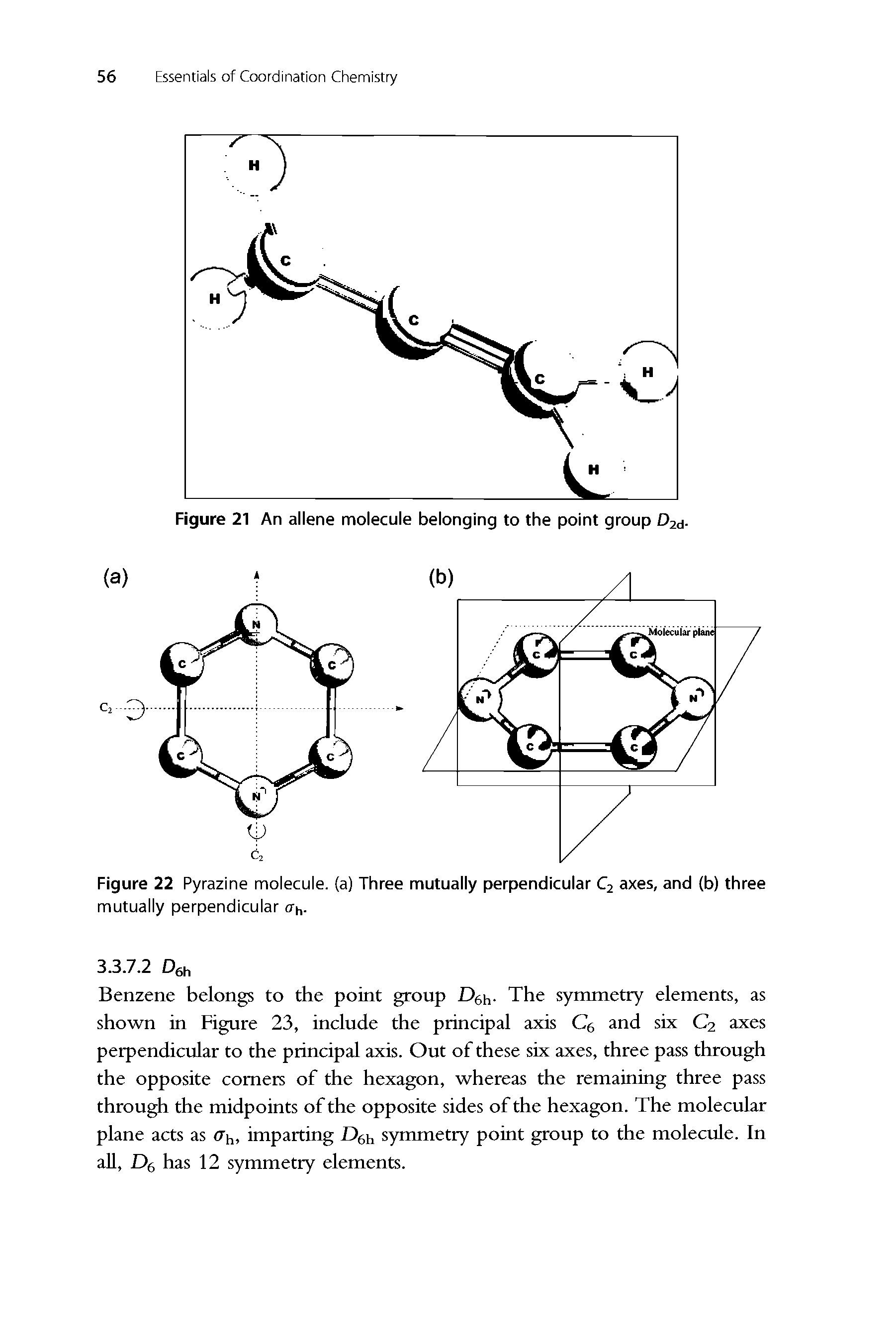 Figure 21 An allene molecule belonging to the point group D2d-...