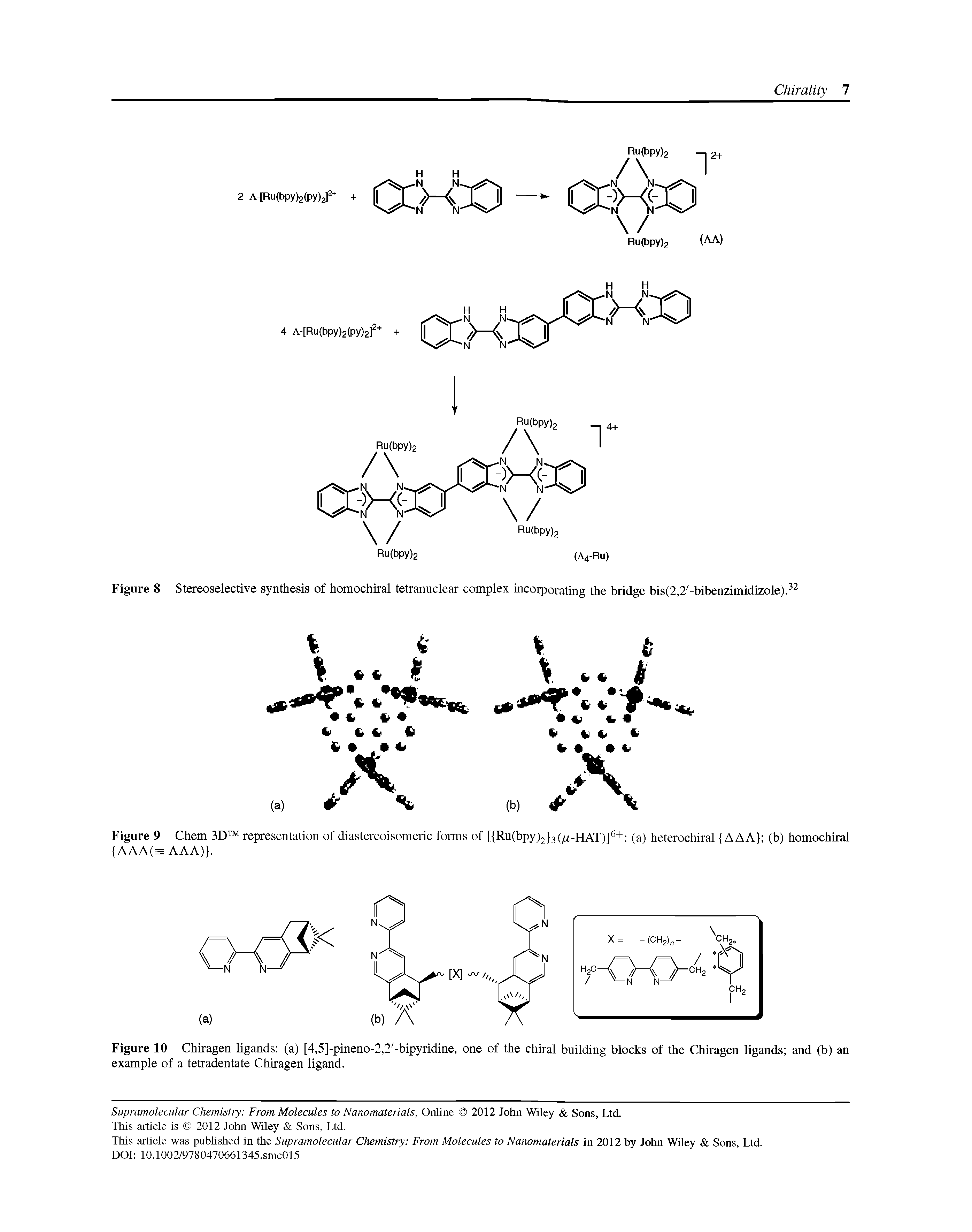 Figure 10 Chiragen ligands (a) [4,5]-pineno-2,2 -bipyridine, one of the chiral bnilding blocks of the Chiragen ligands and (b) an example of a tetradentate Chiragen ligand.