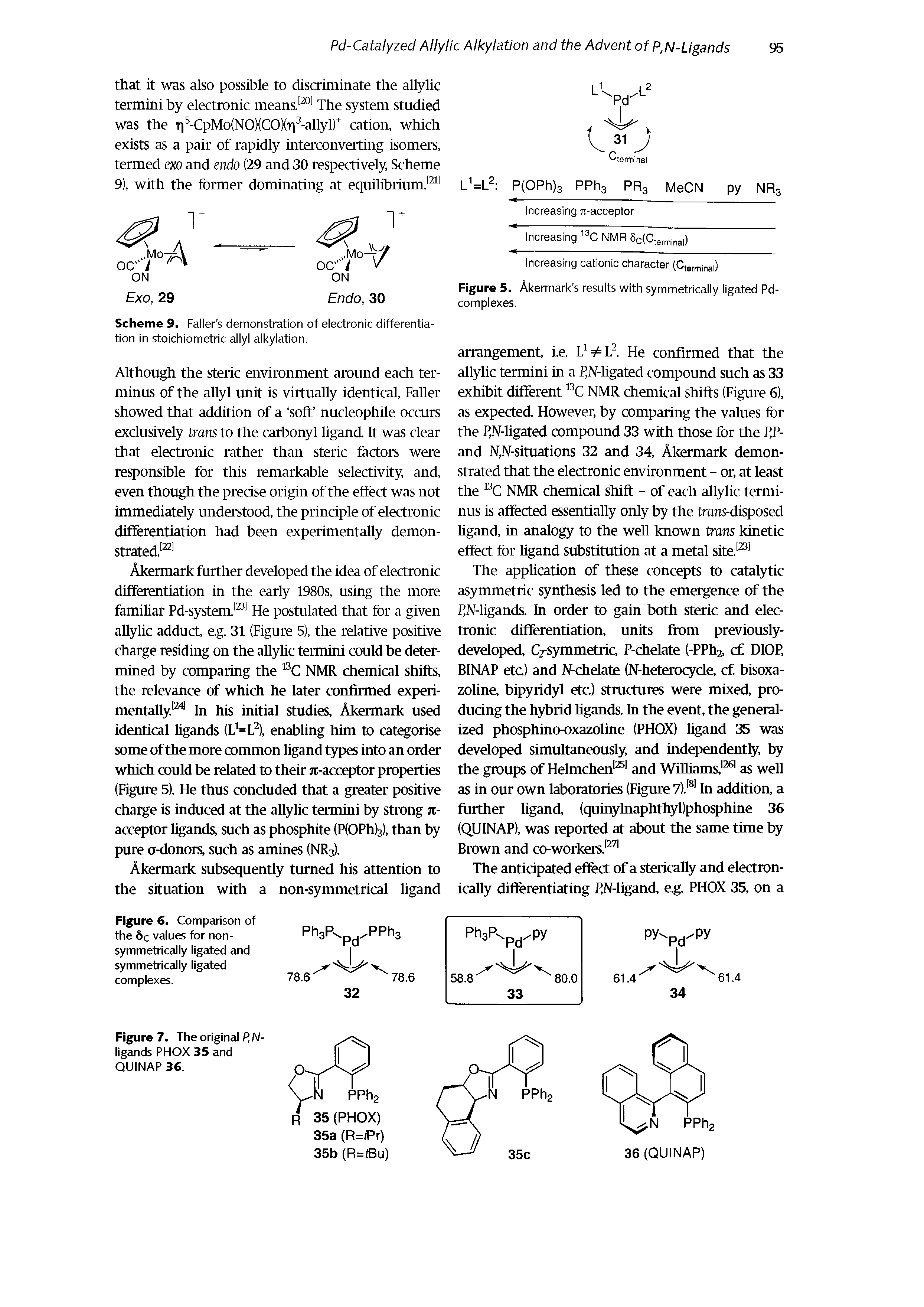 Scheme 9. Faller s demonstration of electronic differentiation in stoichiometric allyl alkylation.