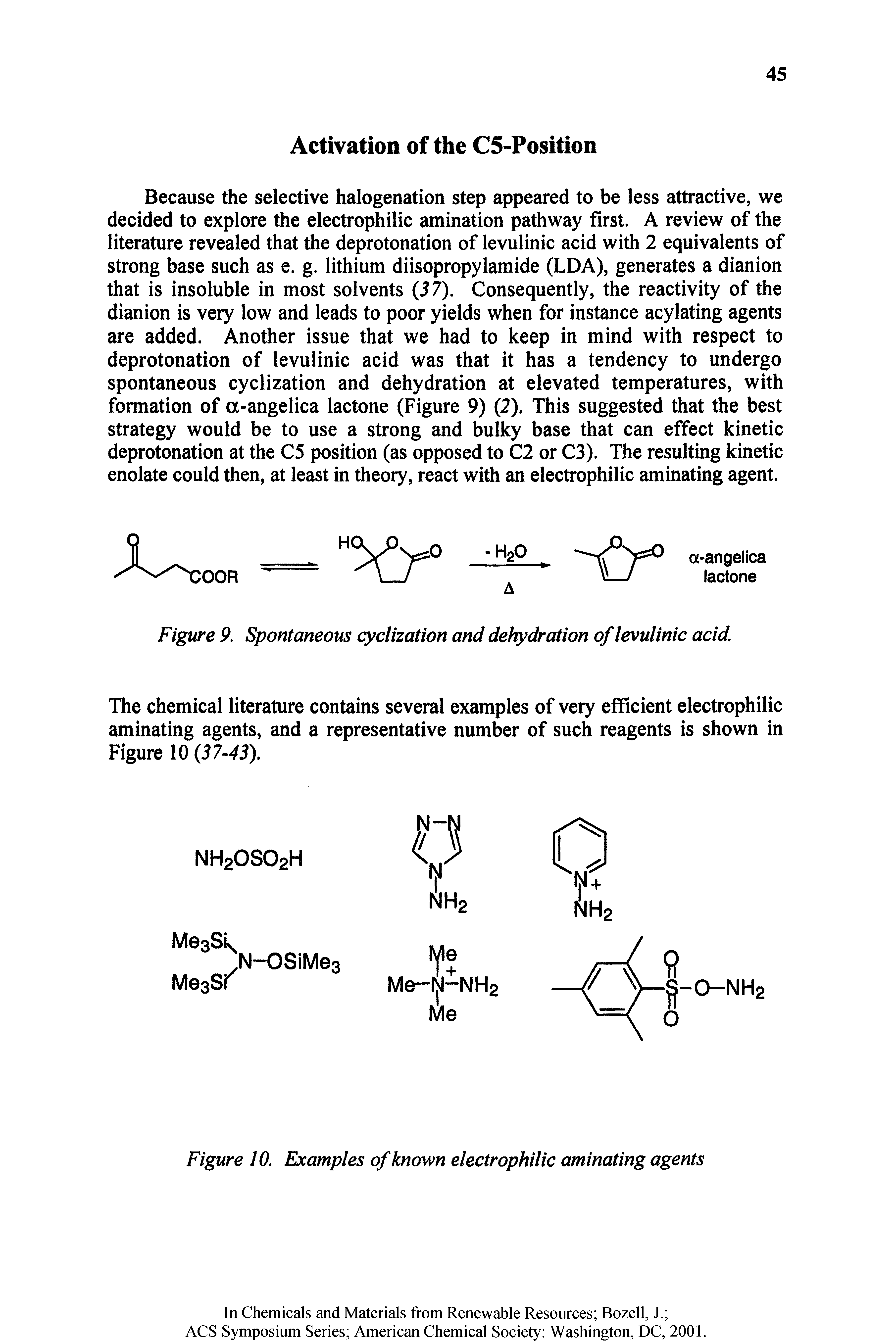 Figure 10, Examples of known electrophilic aminating agents...