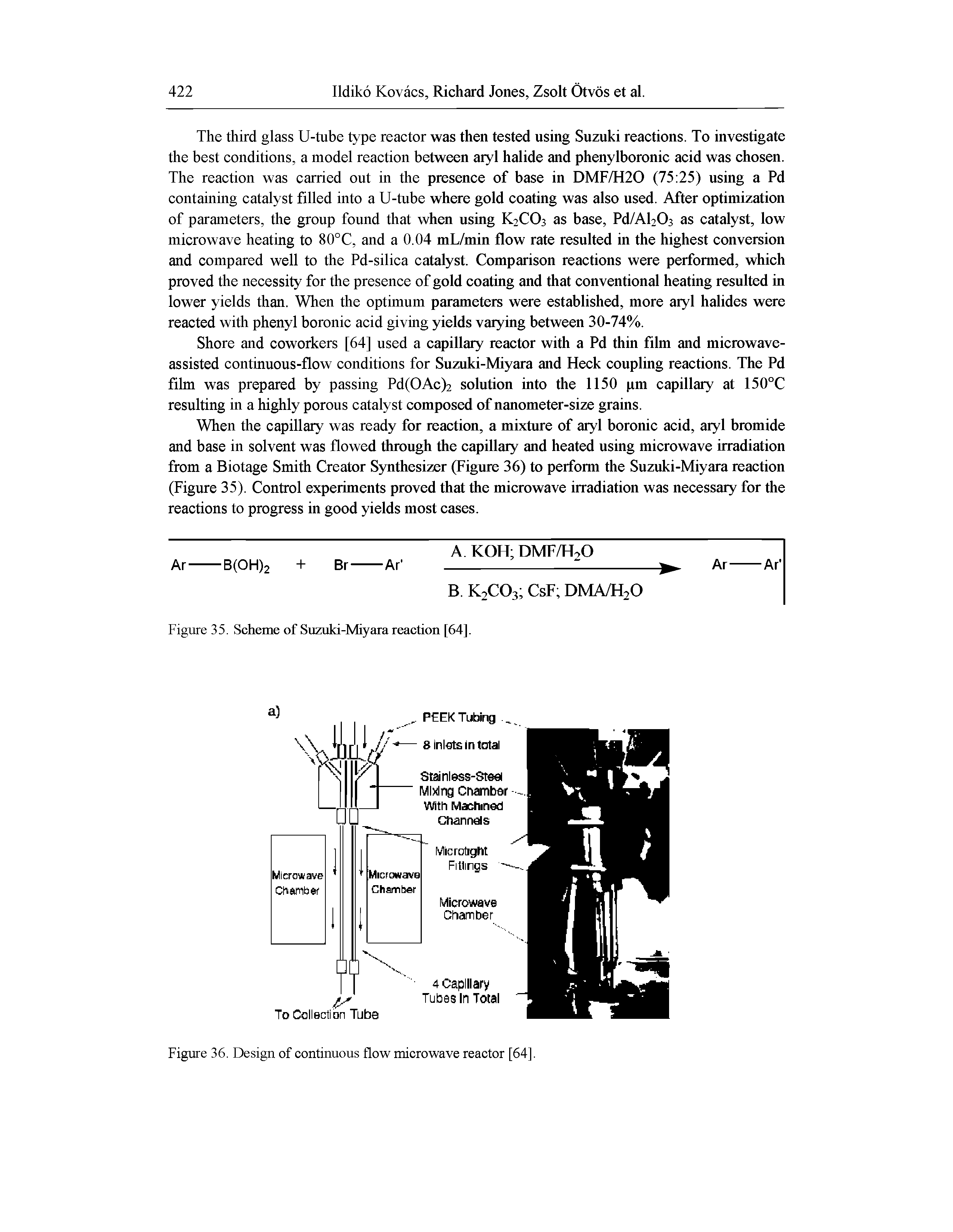Figure 36. Design of continuous flow microwave reactor [64].
