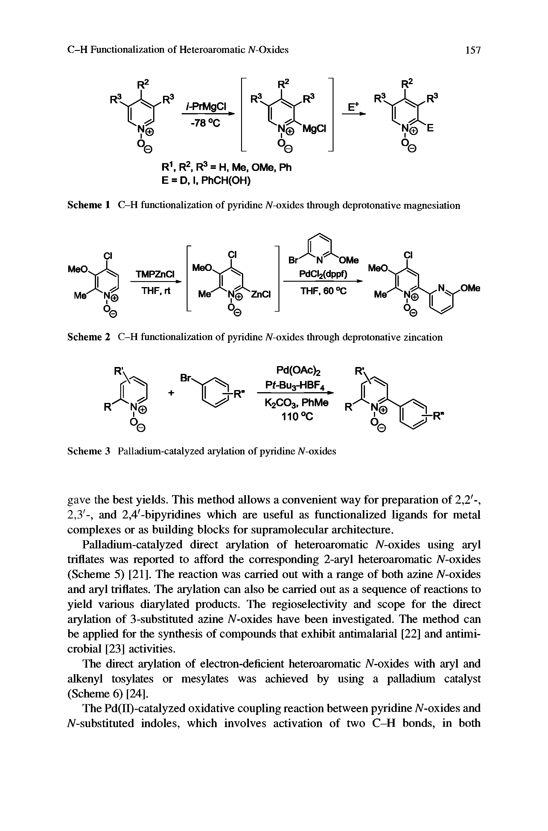 Scheme 3 Palladium-catalyzed arylation of pyridine iV-oxides...