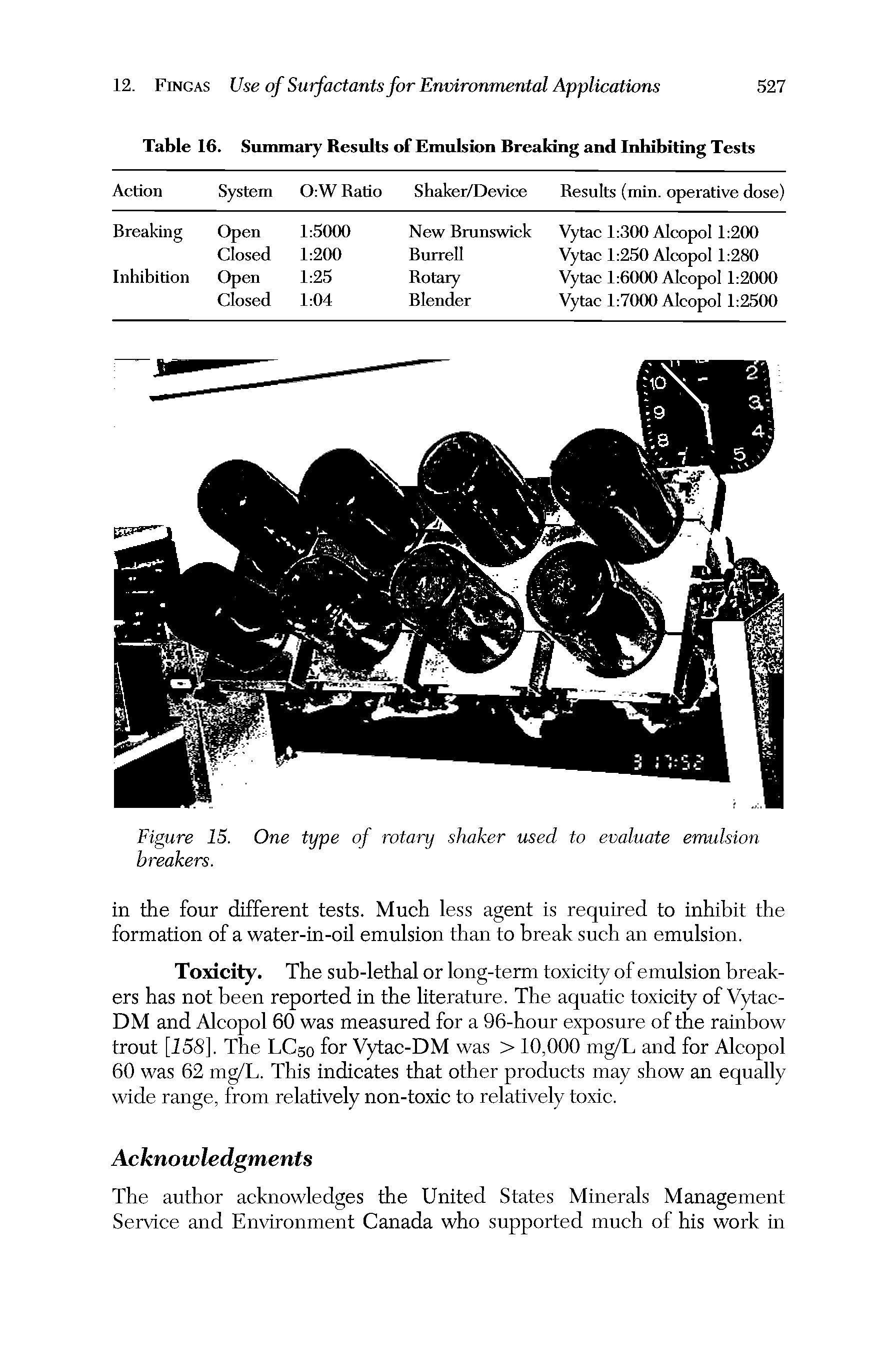 Figure 15. One type of rotary shaker used to evaluate emulsion breakers.