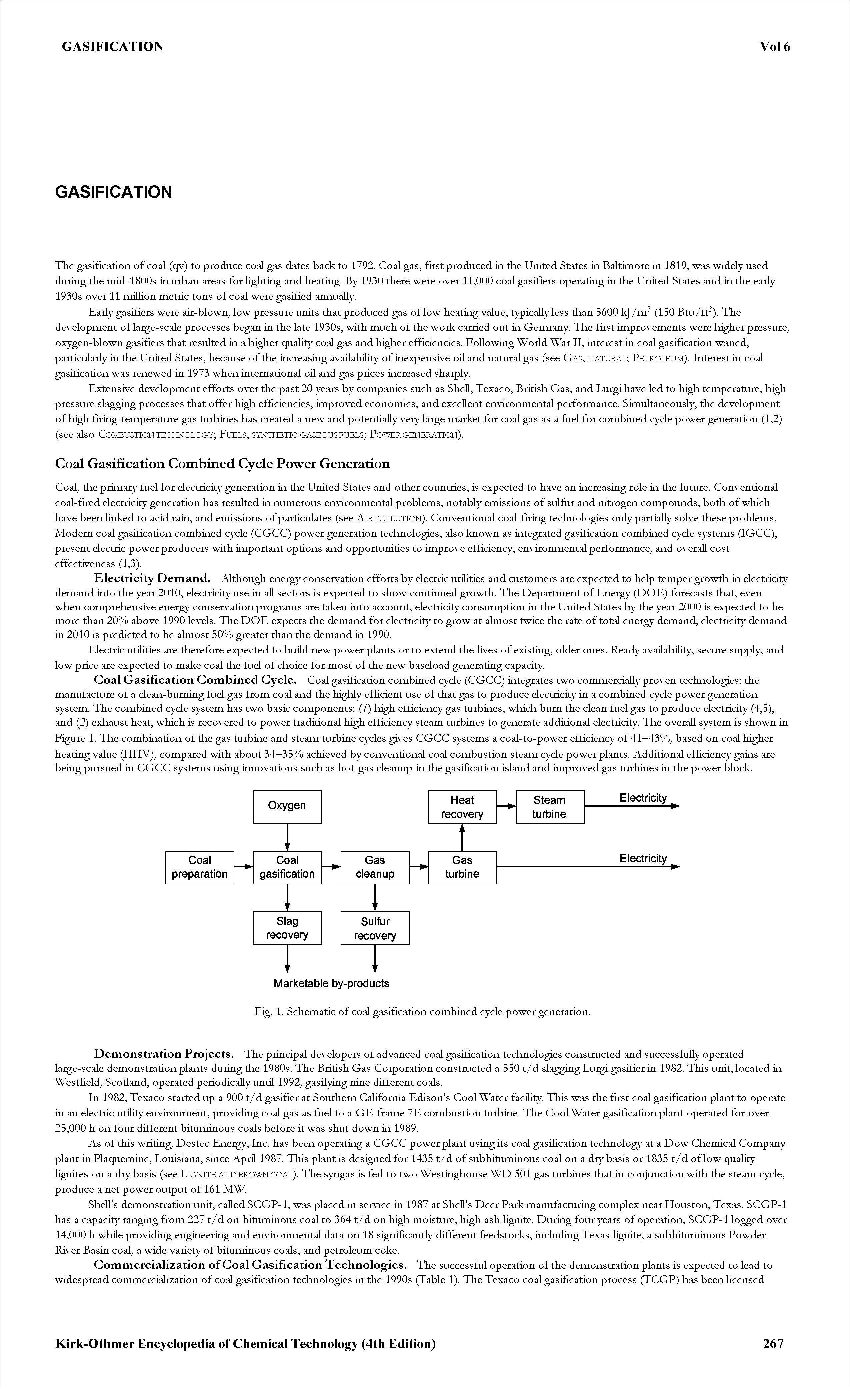 Fig. 1. Schematic of coal gasification combined cycle power generation.