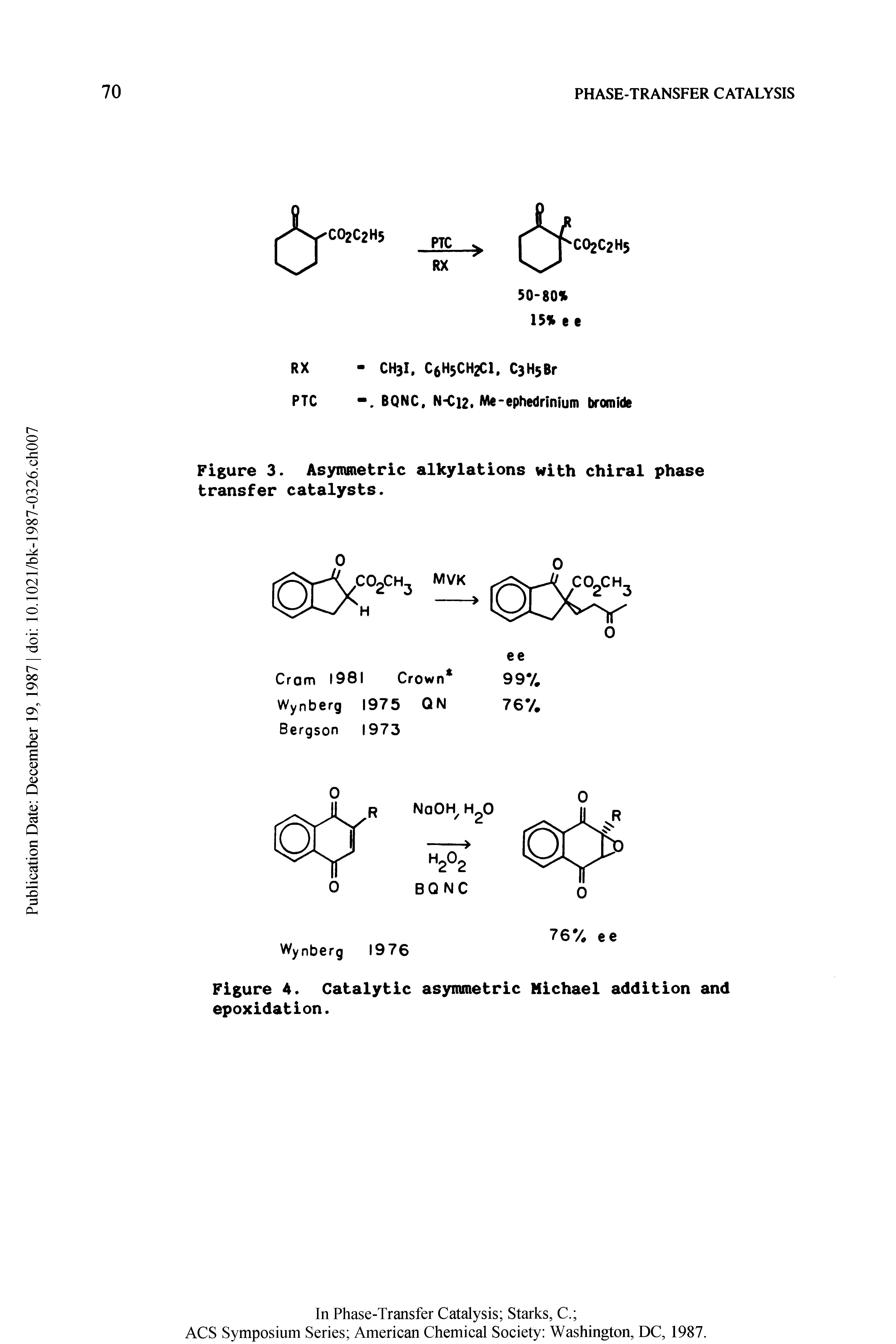 Figure 3. Asymmetric alkylations with chiral phase transfer catalysts.