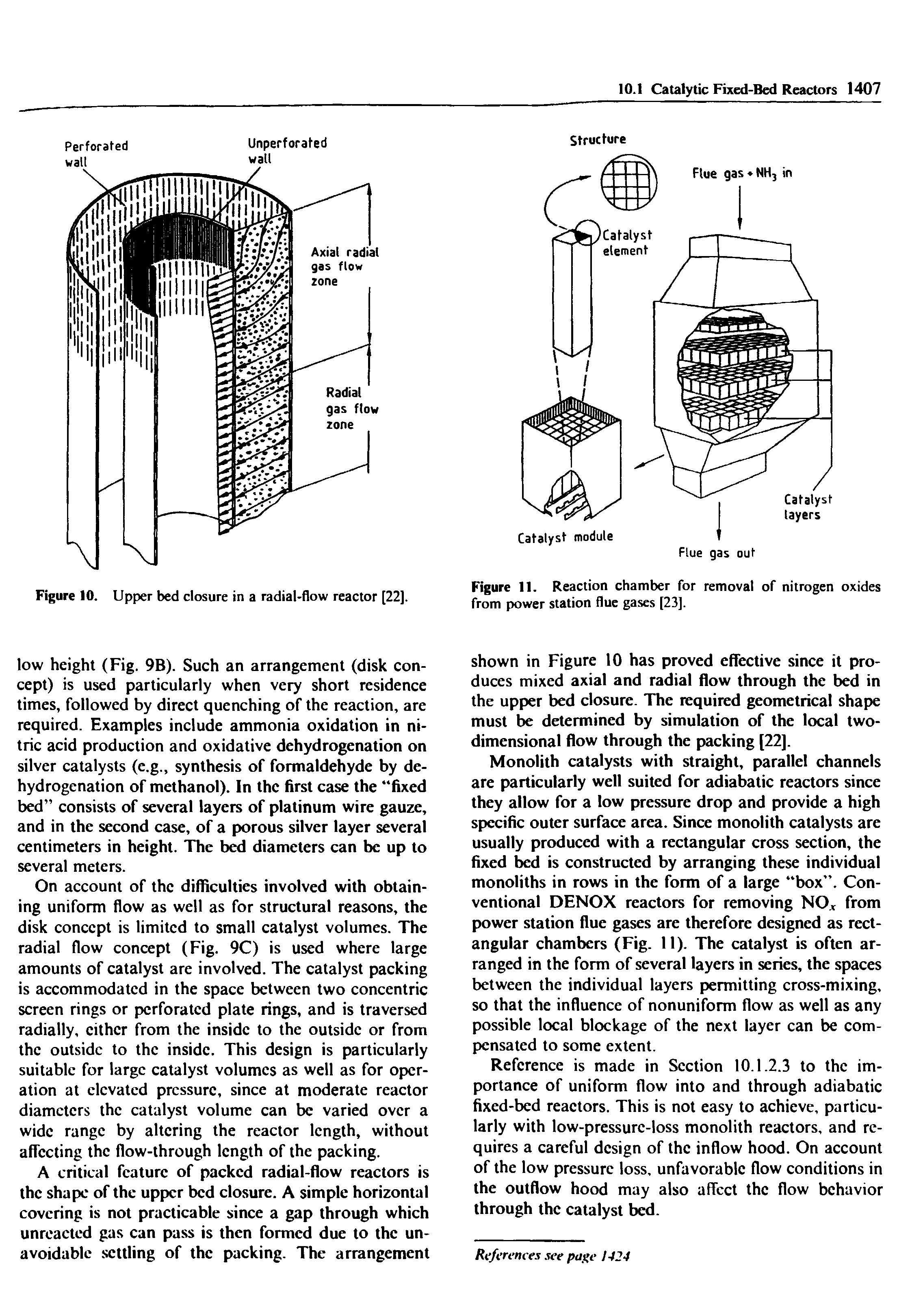 Figure 11. Reaction chamber for removal of nitrogen oxides from power station flue gases [23].