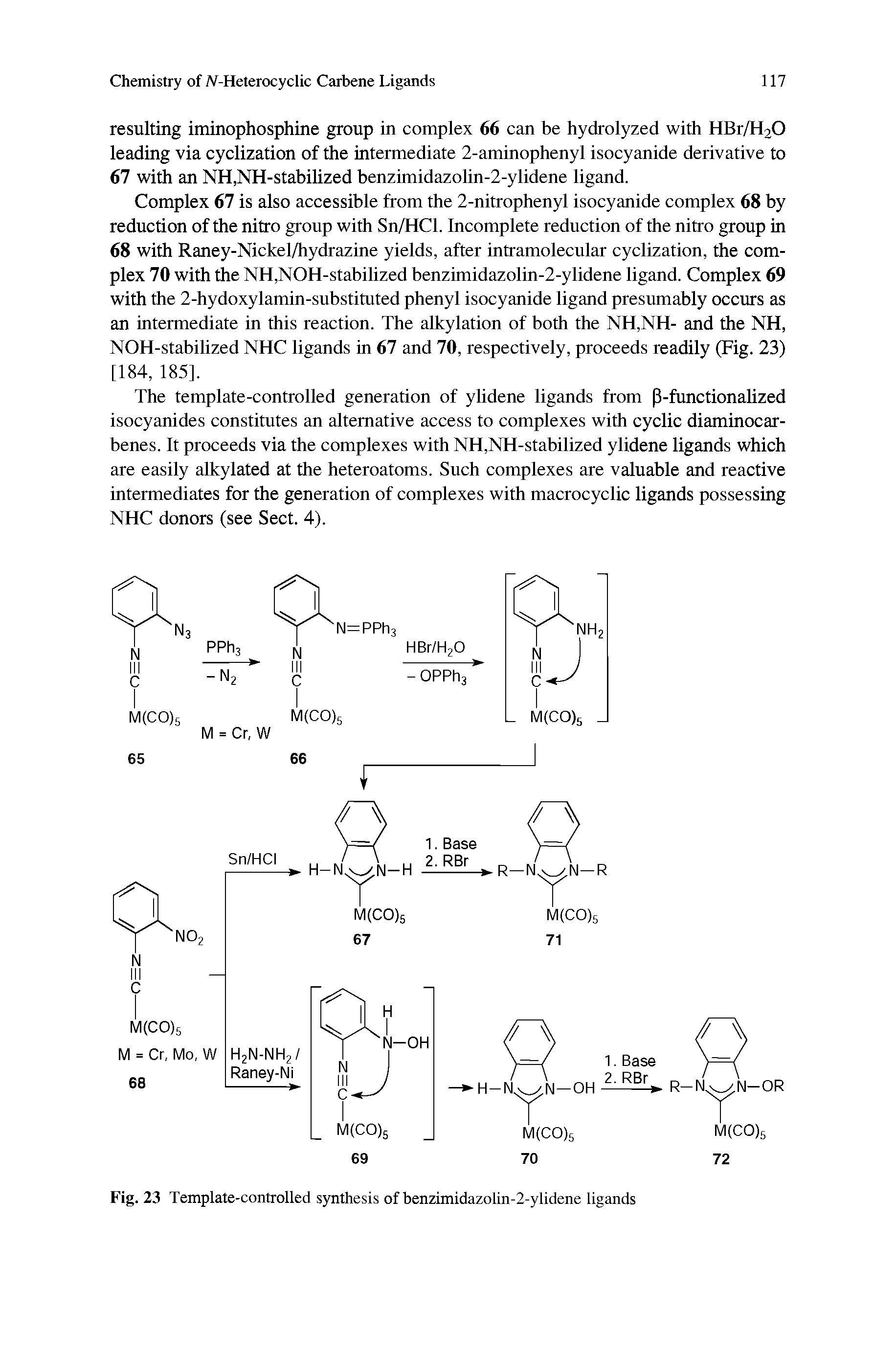 Fig. 23 Template-controlled synthesis of benzimidazolin-2-ylidene ligands...