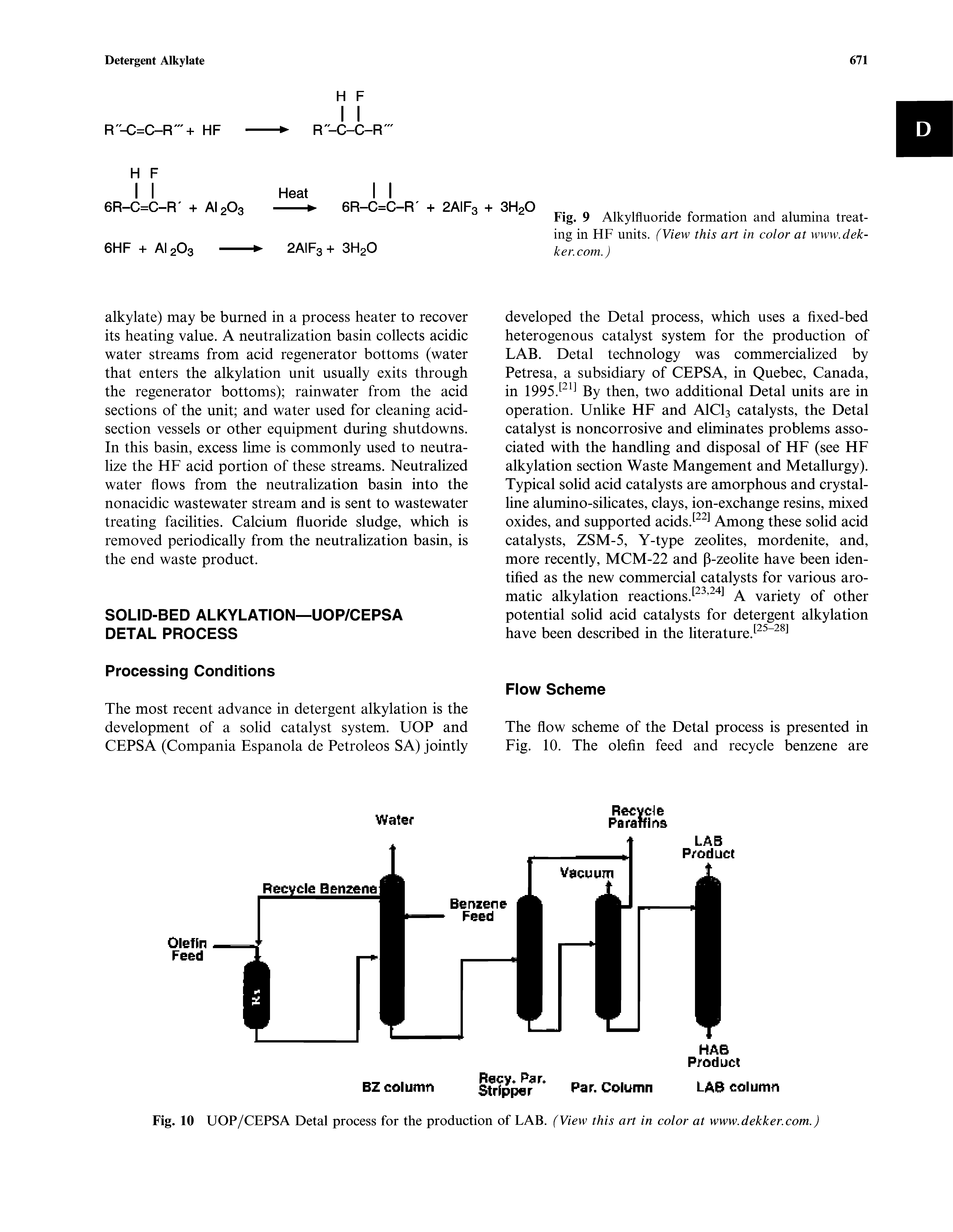 Fig. 10 UOP/CEPSA Detal process for the production of LAB. (View this art in color at www.dekker.com.)...