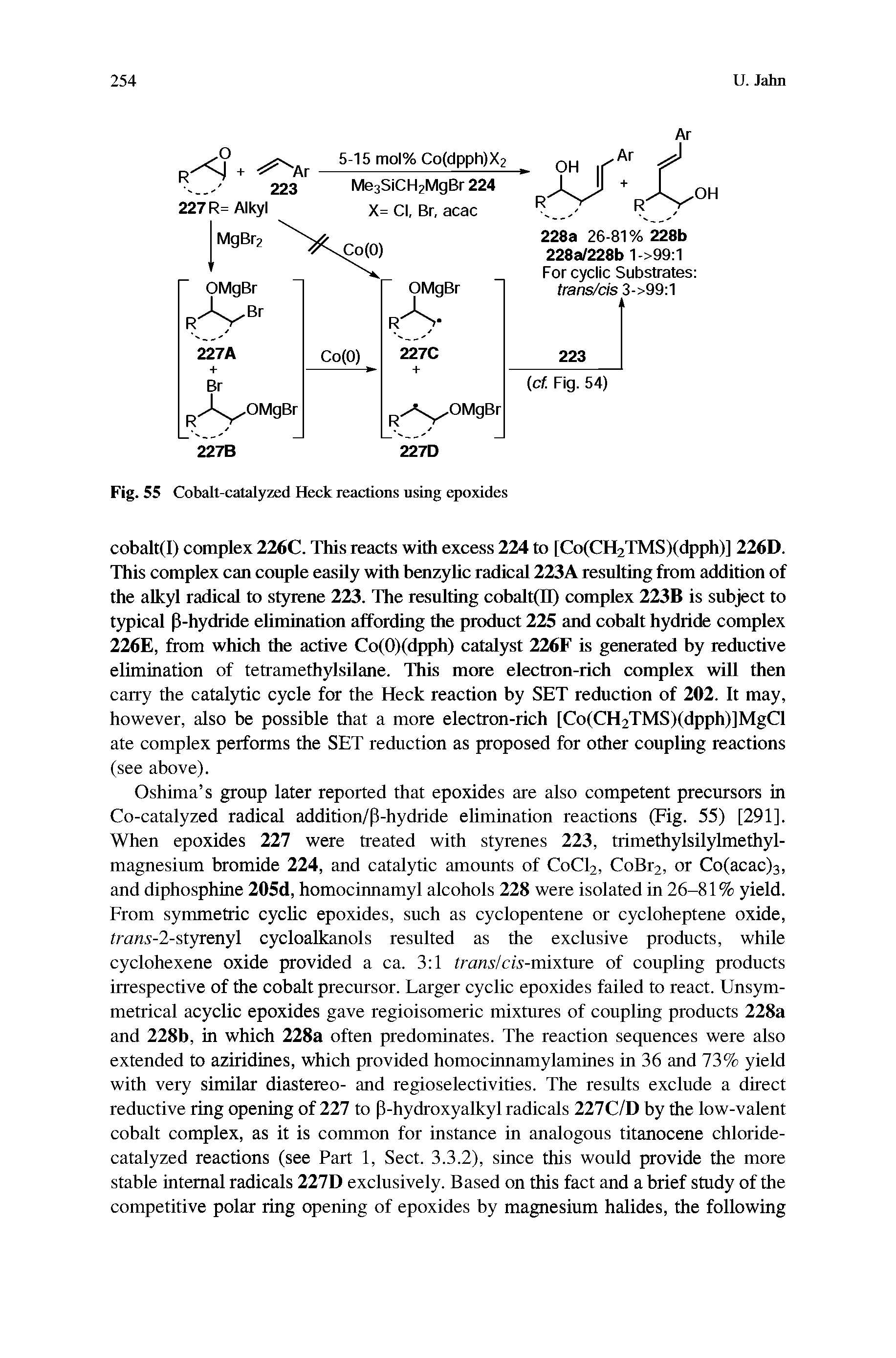 Fig. 55 Cobalt-catalyzed Fleck reactions using epoxides...