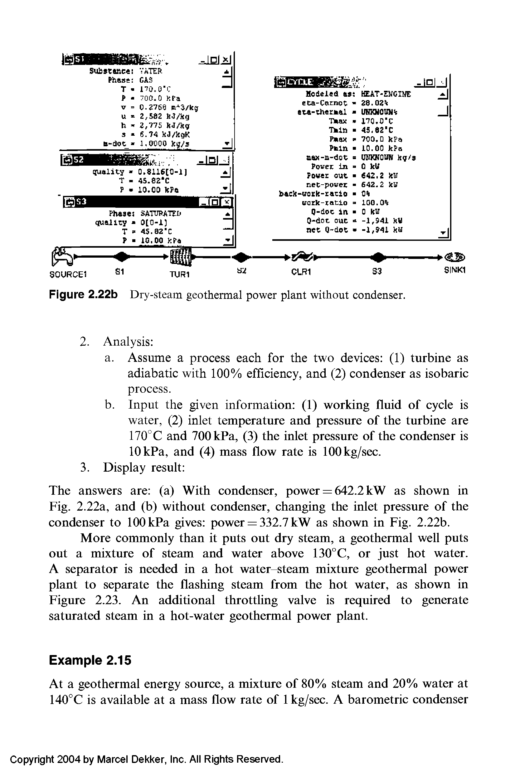 Figure 2.22b Dry-steam geothermal power plant without condenser.