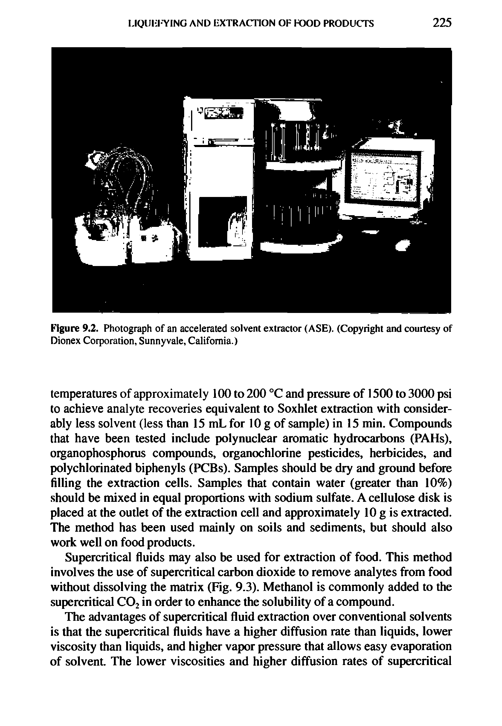 Figure 9.2. Photograph of an accelerated solvent extractor (ASE). (Copyright and courtesy of Dionex Corporation, Sunnyvale, California.)...