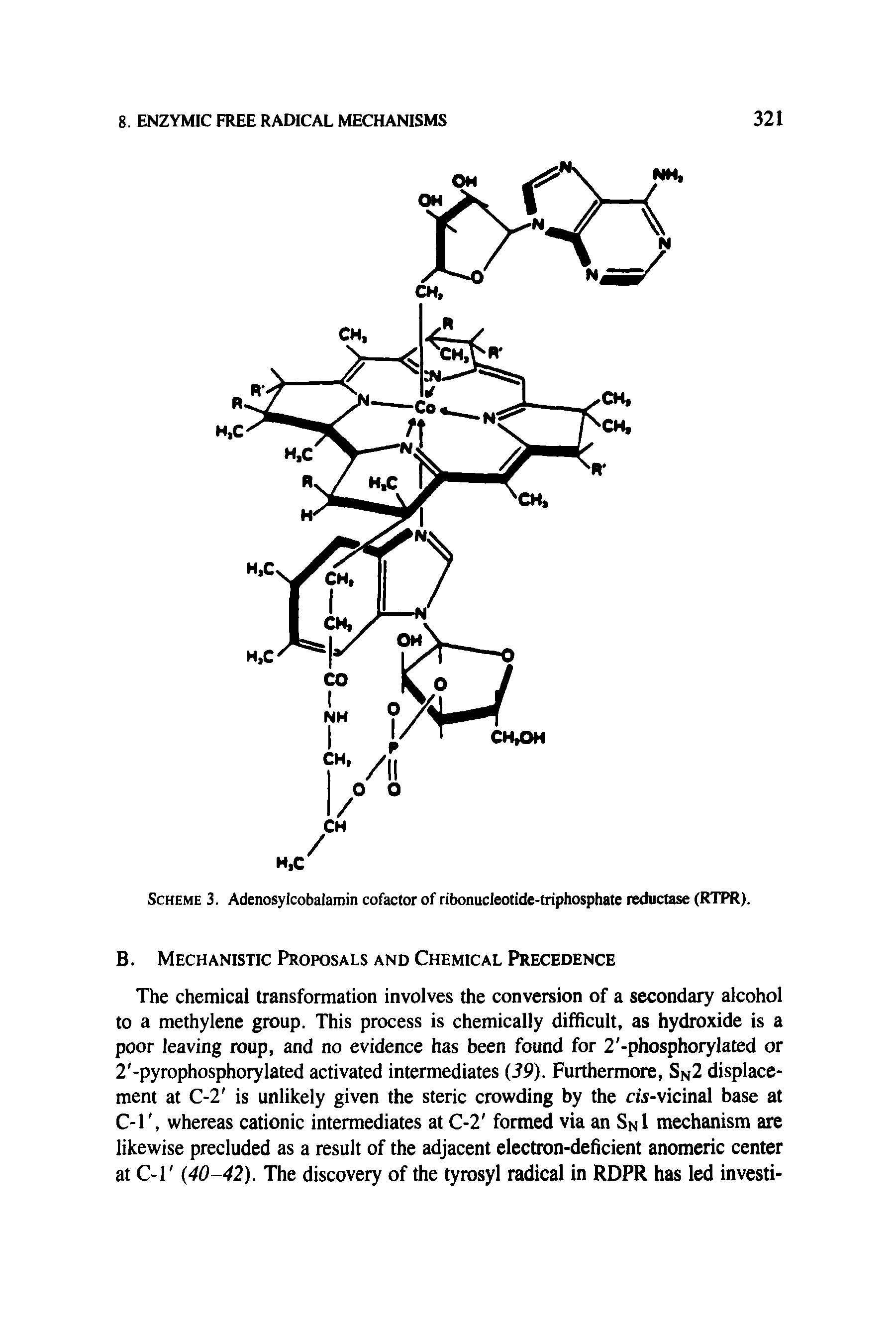 Scheme 3. Adenosylcobaiamin cofactor of ribonucleotide-triphosphate reductase (RTPR).