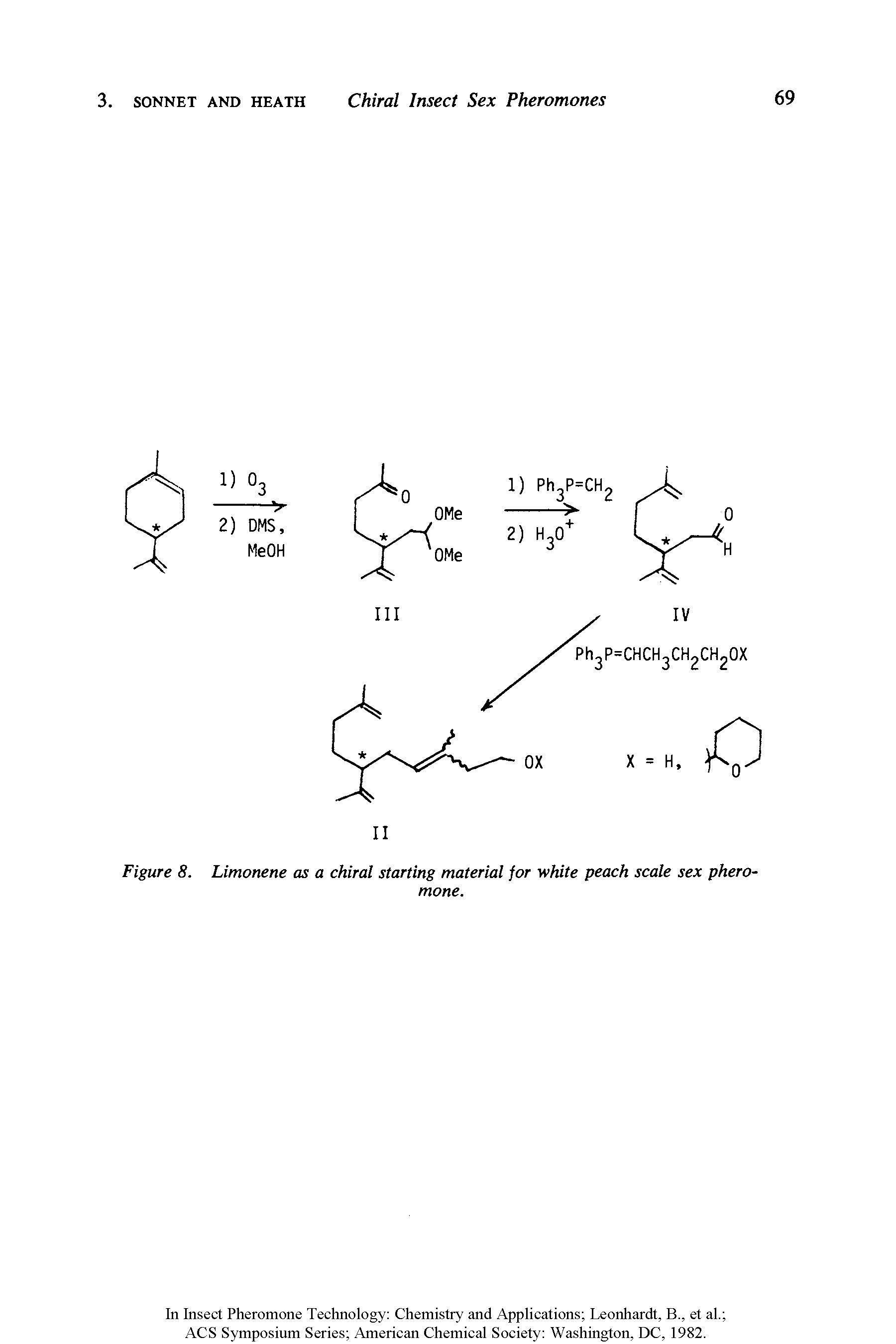 Figure 8. Limonene as a chiral starting material for white peach scale sex pheromone.